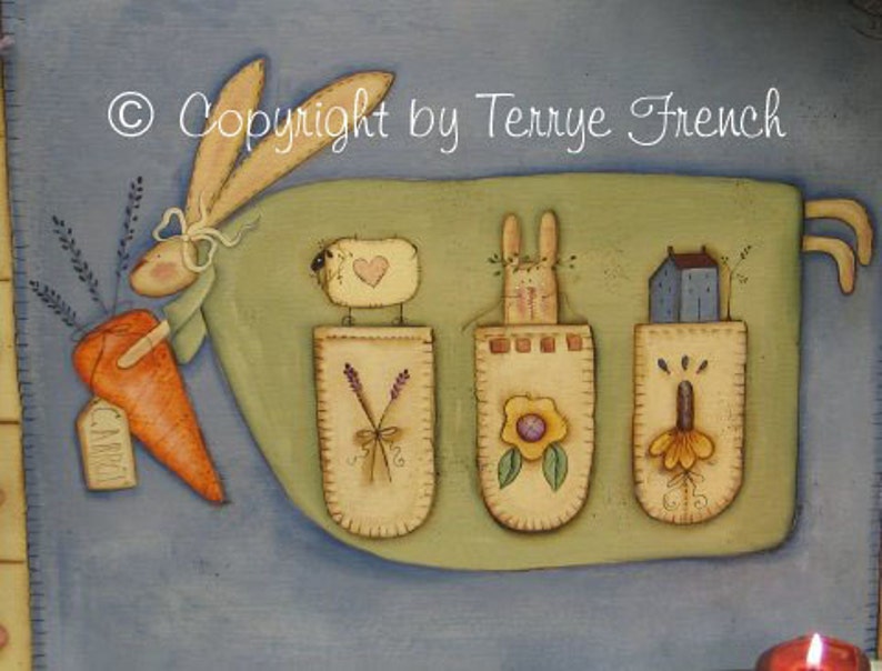 Bunny Floor Cloth by Terrye French, E-Pattern image 1