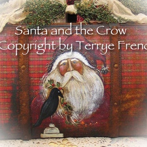 Santa and the Christmas Crow , Terrye French, email pattern packet