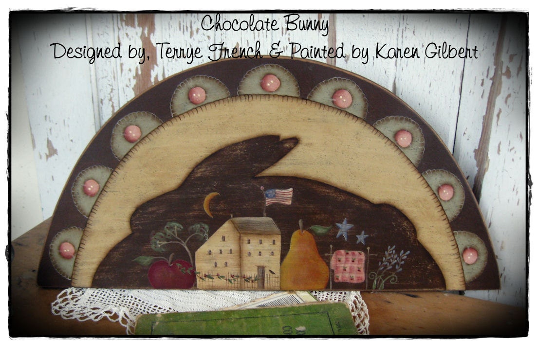 Chocolate Bunny by Karen Gilbert for Painting With Friends. Epattern