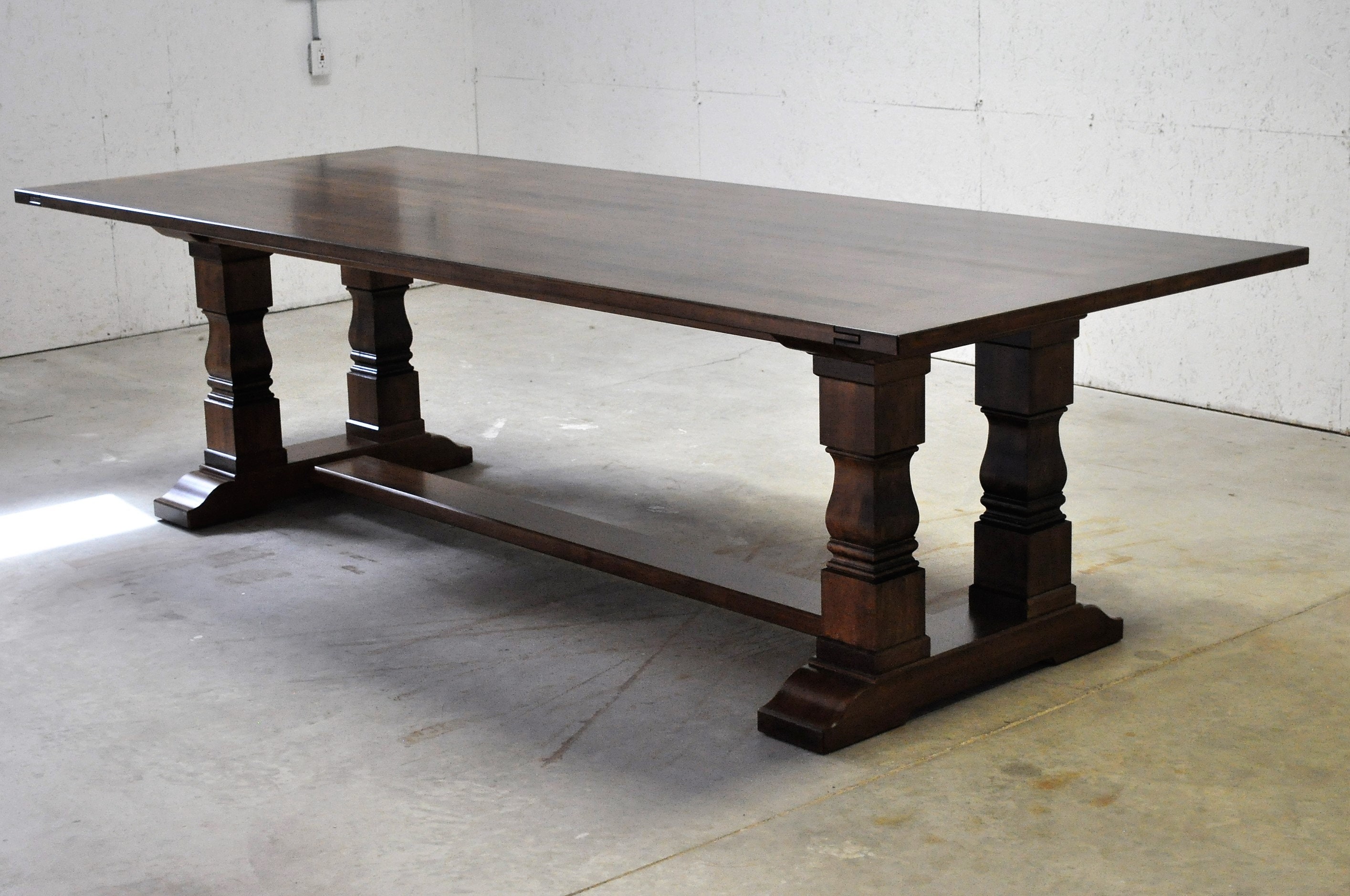 Farmhouse Trestle Table With Breadboard Top - Etsy