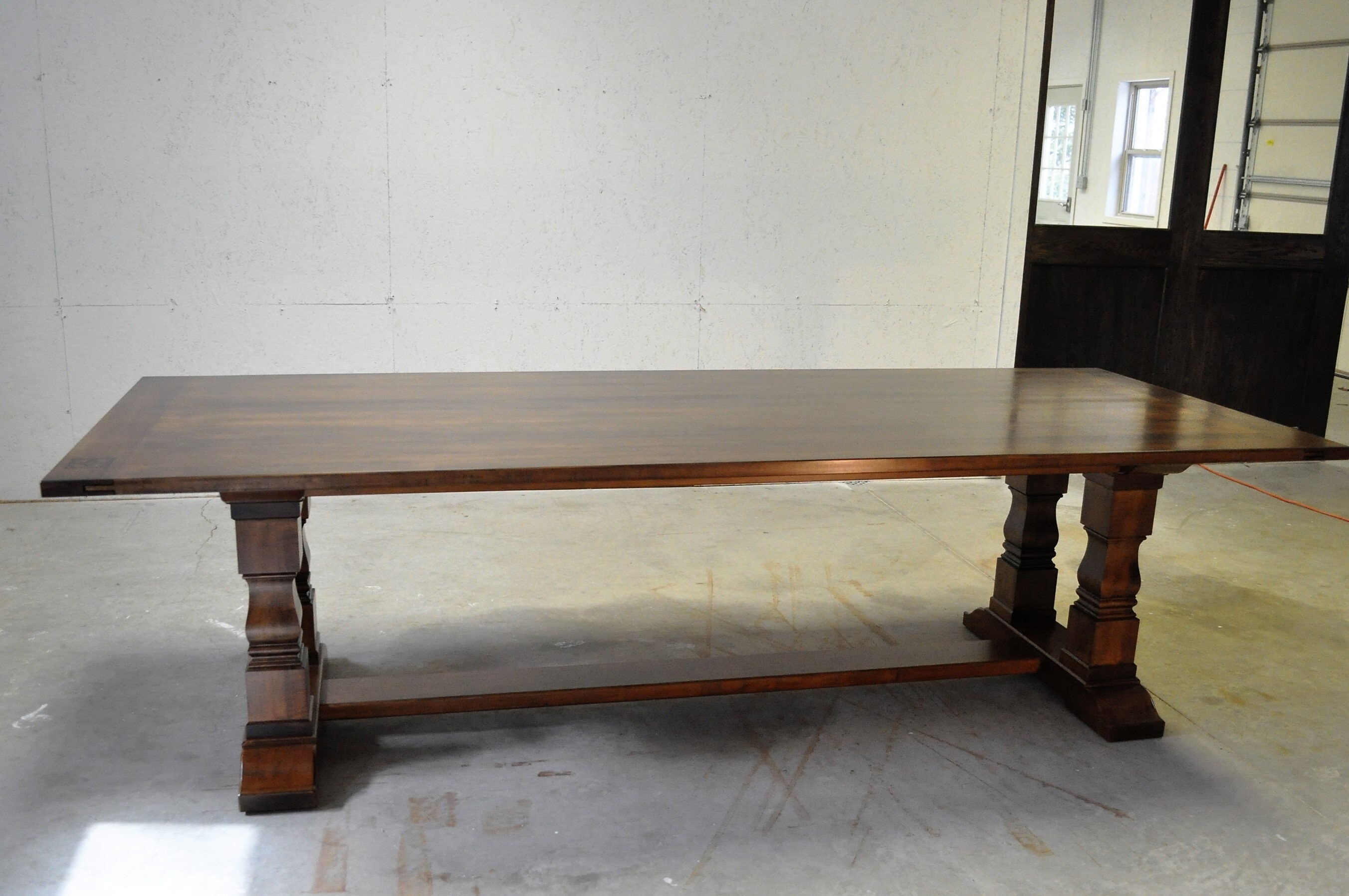 Farmhouse Trestle Table With Breadboard Top - Etsy