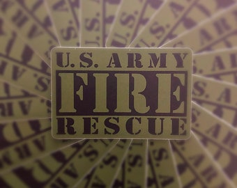 US ARMY Fire Rescue (12M) Sticker