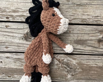 Horse Snuggler! Horse lovey. Horse crochet stuffed animal