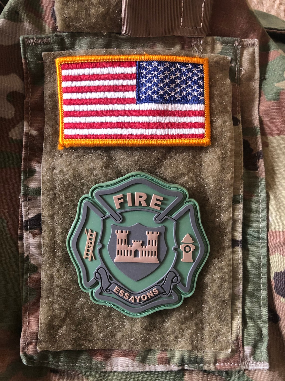 US ARMY Firefighter PVC Morale Patch 12M Etsy