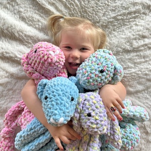 Bunny snuggler! Bunny lovey. Bunny crochet stuffed animal