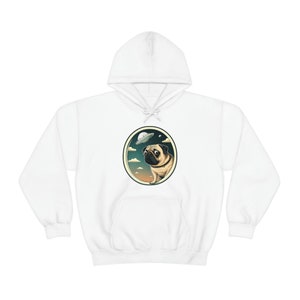 PUG UFO Hoodie, UNISEX Hoodie, Kawaii Style of Pug Dog