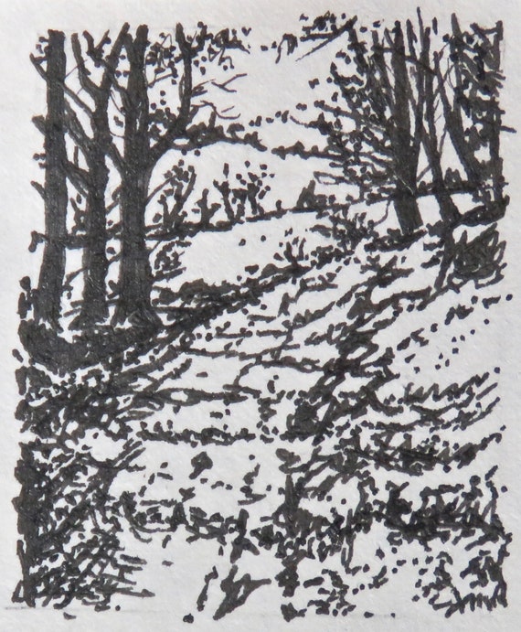 Forest Road Miniature Pen And Ink Drawing 6 Etsy Forest Road Miniature Pen And Ink Drawing 6 Etsy
