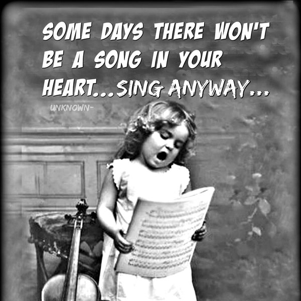 SING ANYWAY....(Item #11)... Vintage Photo......Prints and Cards...  No Zen to Zany mark on Prints or cards