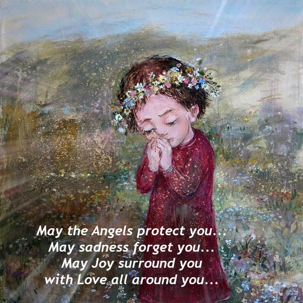 ANGELS PROTECT  (Item# 15).....MAGNETS, Prints or Cards... Art  by Nino Chakvetadze .,,,