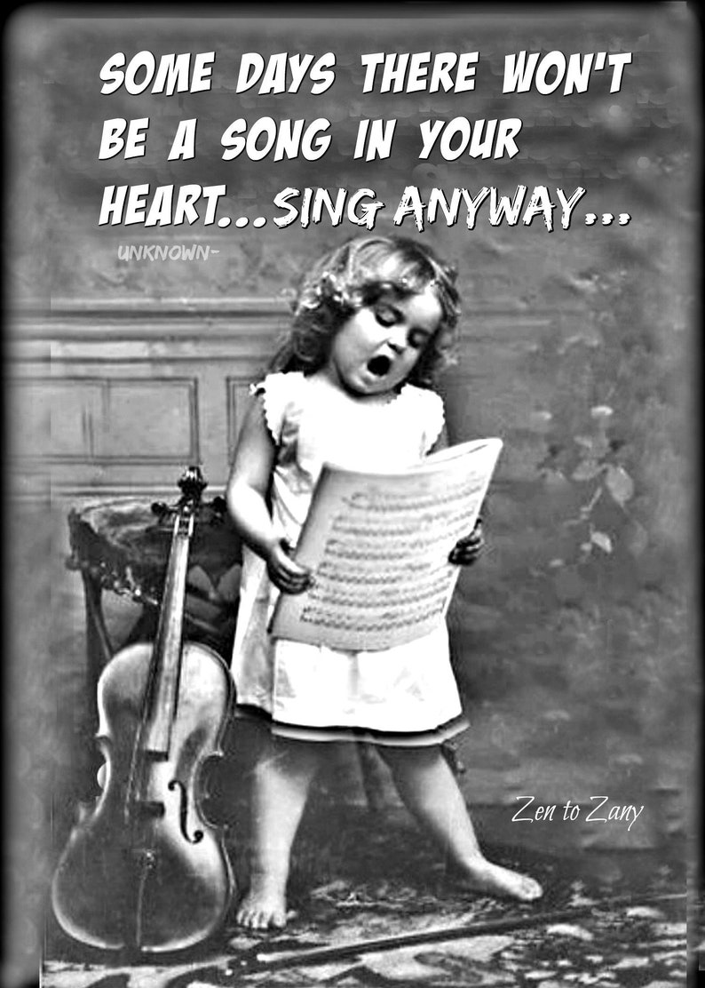 SING Anyway....item 11... Vintage Photo......prints and Cards... No Zen ...