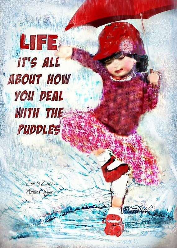 DEAL WITH PUDDLES.... .... item 201 Prints and Cards with - Etsy Finland