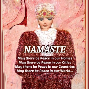 NAMASTE... (item 70) ..Kunst van Anita... Prints en kaarten (kaarten worden geleverd met enveloppen)