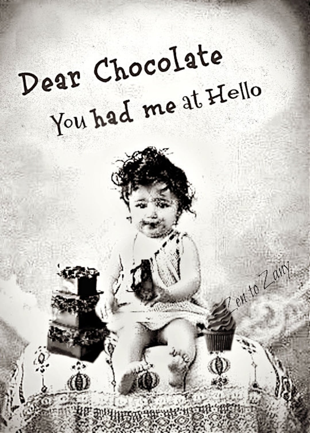 DEAR CHOCOLATE or LOVE Affair With Chocolate...choose Quote. Etsy