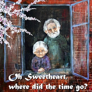 WHERE DID TIME Go... (Artikel #150). Kunst van Nino Chakvetadze. Prenten of kaarten... Geen Zen to Zany-watermerk