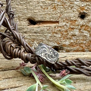 Western Engraved Scroll Ring | Sterling Silver