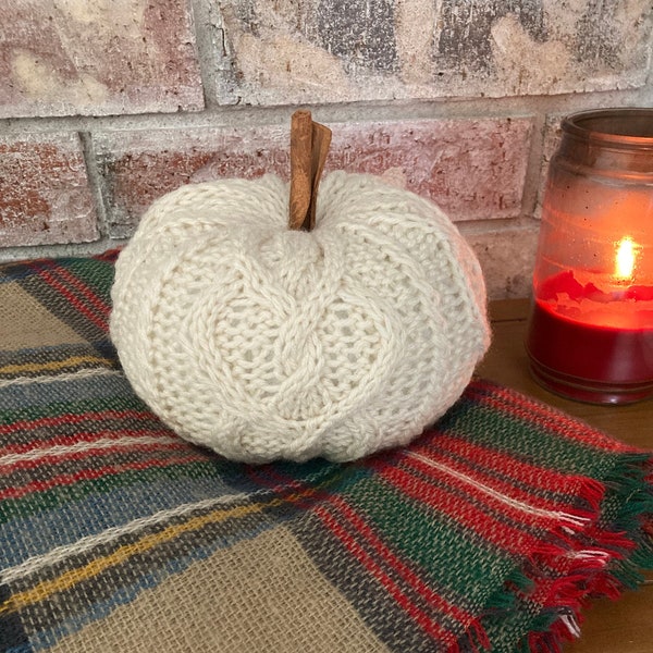 Knit PATTERN: Twisted Heart Pumpkin Pattern- knit in the round- NO SEWING