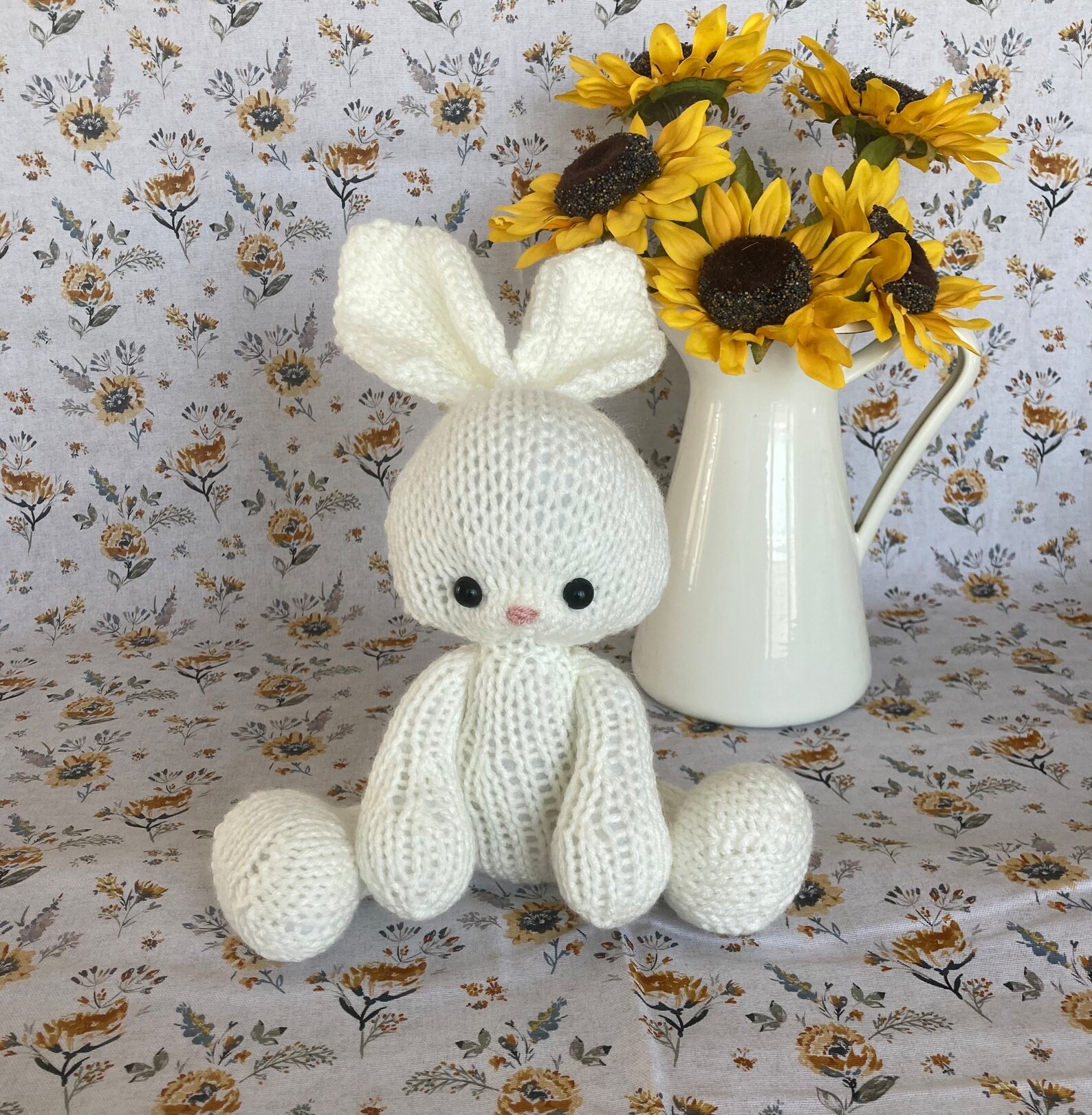 Upright Rabbit Pattern KNIT Pattern-sweet Bunny Rabbit With Upright Ears-knit in the Round ...