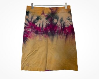 Upcycled Tie Dyed Skirt Banana Republic Size 6 Hand Dyed