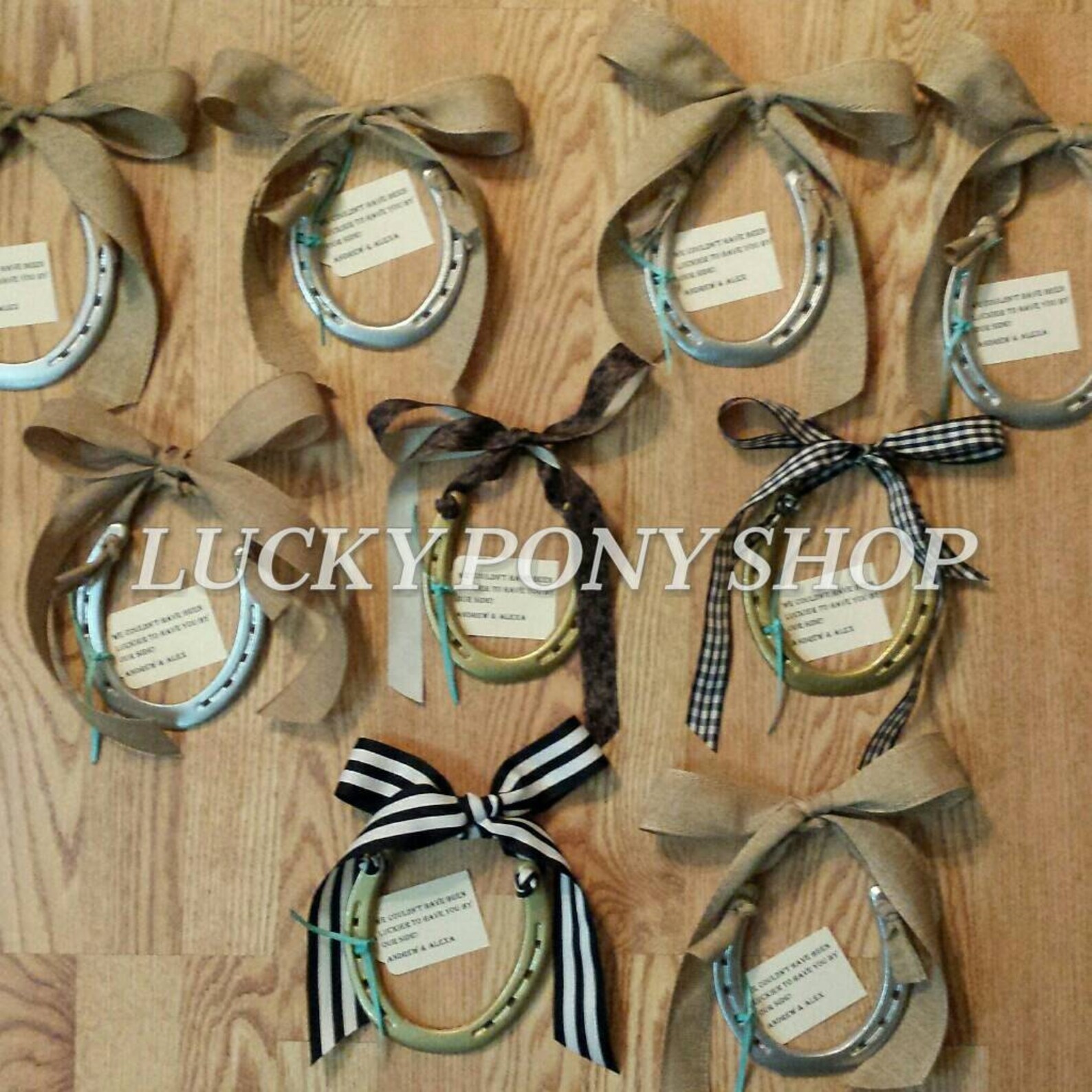 Wedding Horseshoe Favorsset of 10 Genuine Used Hand Painted Etsy