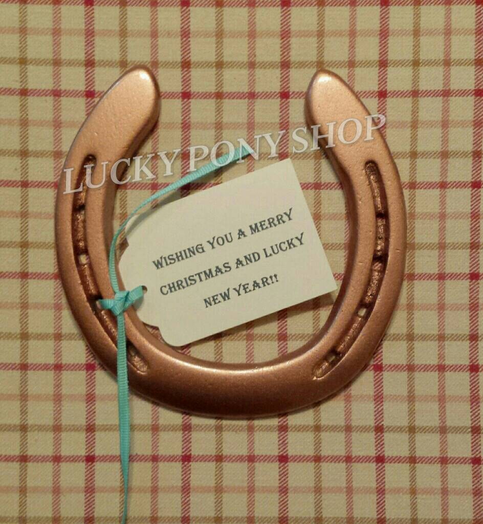 Horseshoecopper W Custom Gift Taghorseshoe Horse Shoe Etsy