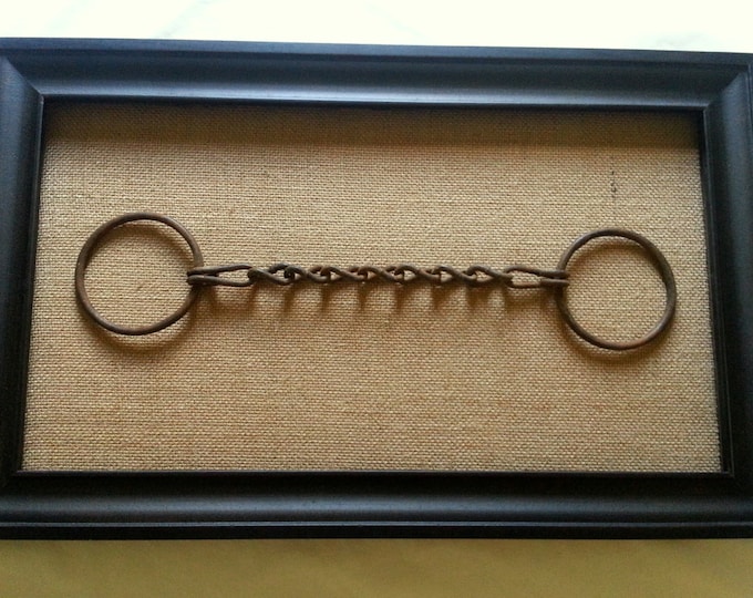 Framed Antique Horse Bit Early Iron Harness Bit 1900's Etsy