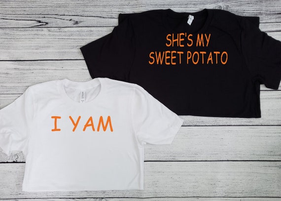 OUNAR Shes My Sweet Potato Shirt I Yam T-Shirt Valentine Couple Shirt Tee Funny Gift