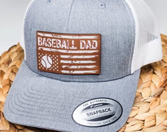 Baseball Dad Cap, Custom Patch, Hat with Patch, Father's Day Gift, Gift for Dad, Baseball Hat