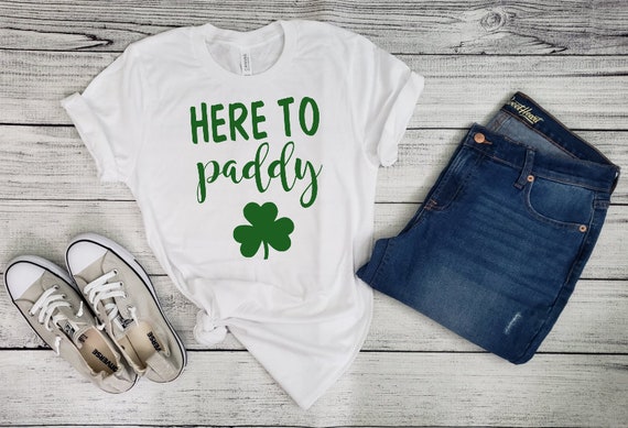 Here To Paddy St Patricks Day Shirt Women St Patty S Etsy