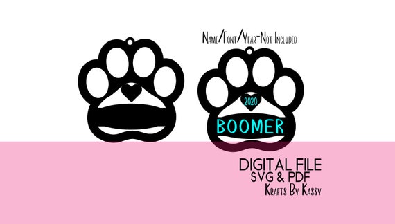 Download Paw Print Ornament Svg Digital File Laser Cut File Pdf Etsy