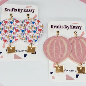 Hot Air Balloon Earrings, Summer Jewelry, Fun Accessories, Beach Earrings, Hot Air Balloon Jewelry