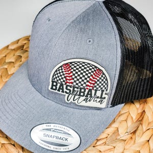 Baseball Mama Cap, Custom Patch, Hat with Patch, Mother&#39;s Day Gift, Gift for Mom, Baseball Hat