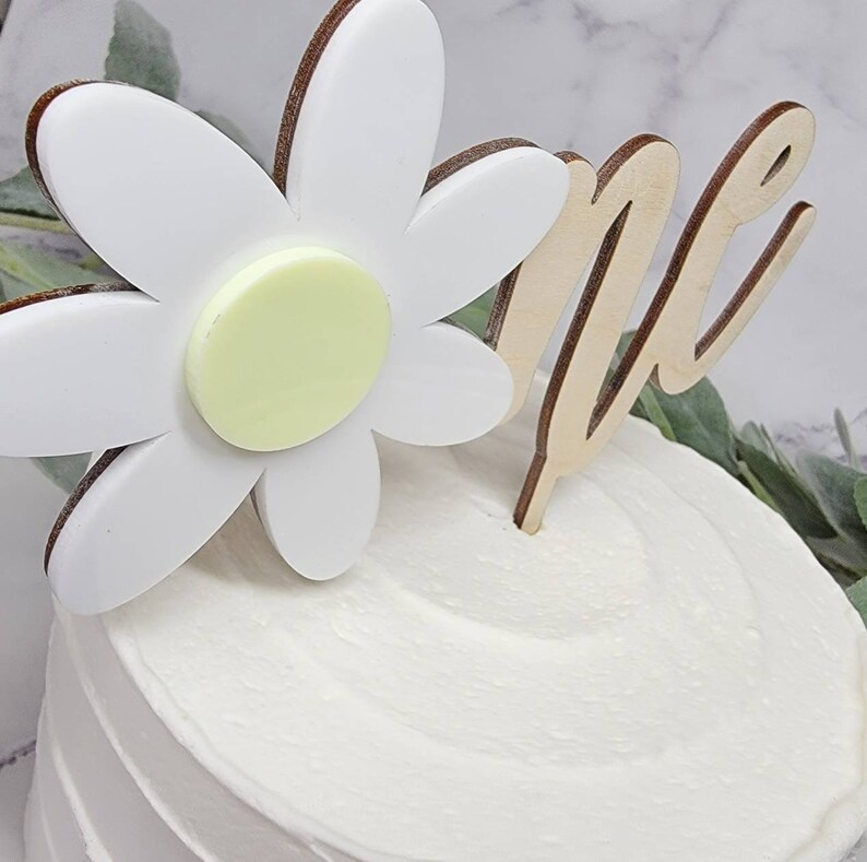 Daisy Cake Topper One Cake Topper First Birthday First - Etsy