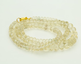 116ct Clear Faceted Rondelle Sunstone Beads (B82)