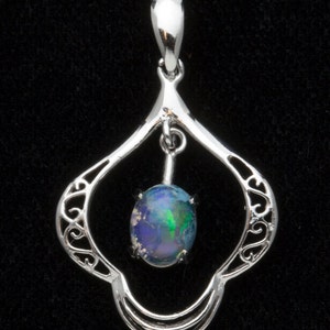 Mexican Opal Sterling Silver Pendant 0.65ct apx MO334P image 4