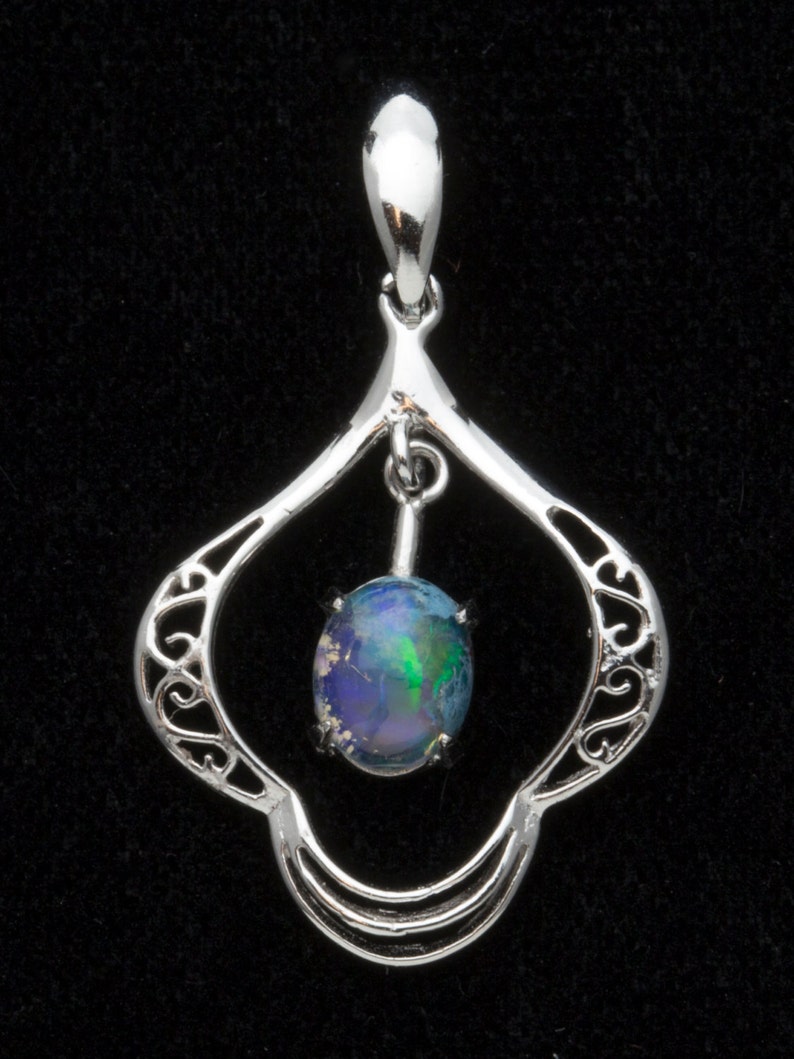 Mexican Opal Sterling Silver Pendant 0.65ct apx MO334P image 4