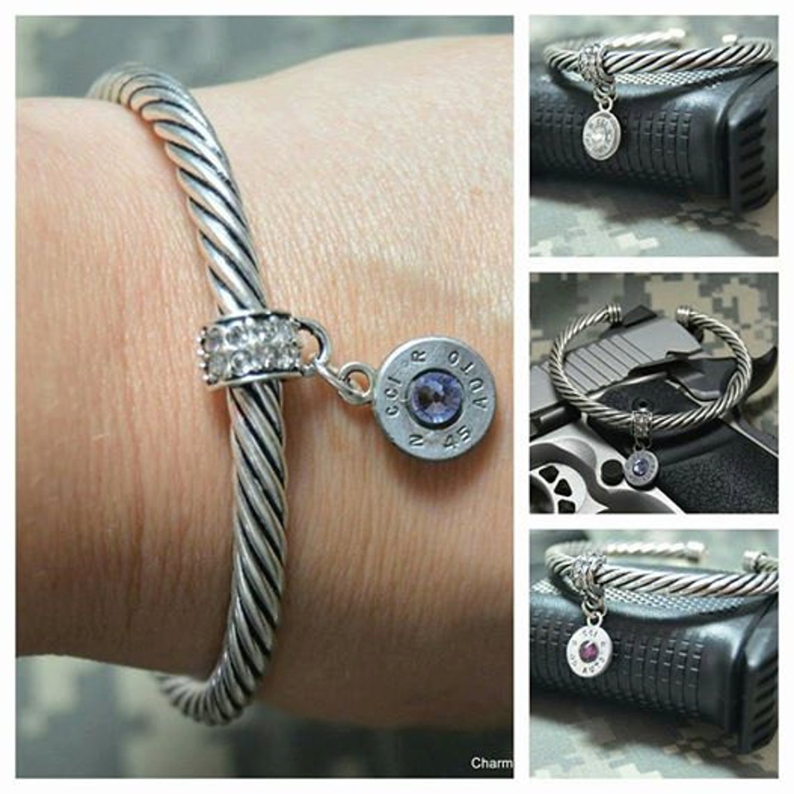 Choose your Caliber & Color Silver Bullet Casing Cuff ...