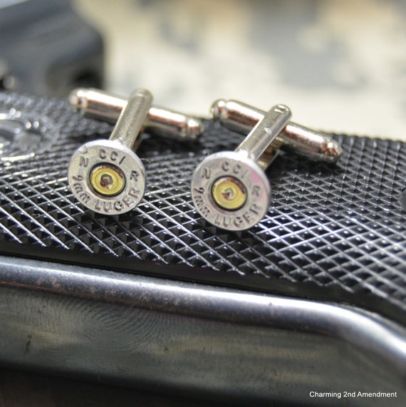 9mm 40 45 38 Special Caliber Silver Bullet Casing Cufflinks Etsy