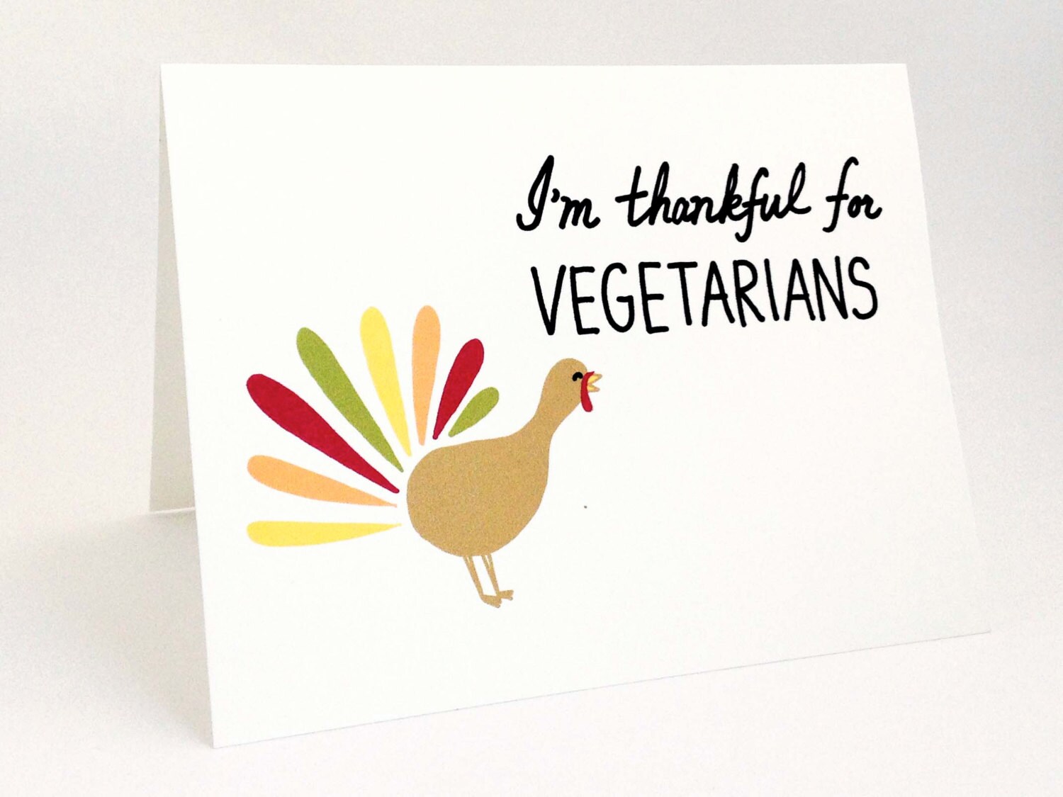 Funny Thanksgiving Card Cute Turkey Card Happy Etsy