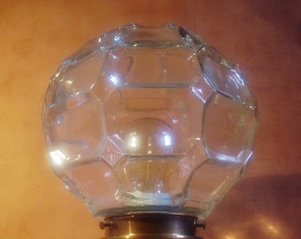 Octagonal Geometric Glass Sphere Sconce - Bauhaus Design Style