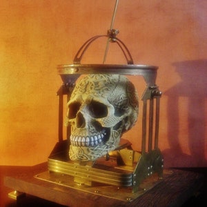 NESCIO Steampunk Craniometer with Celtic Knotwork Skull image 1