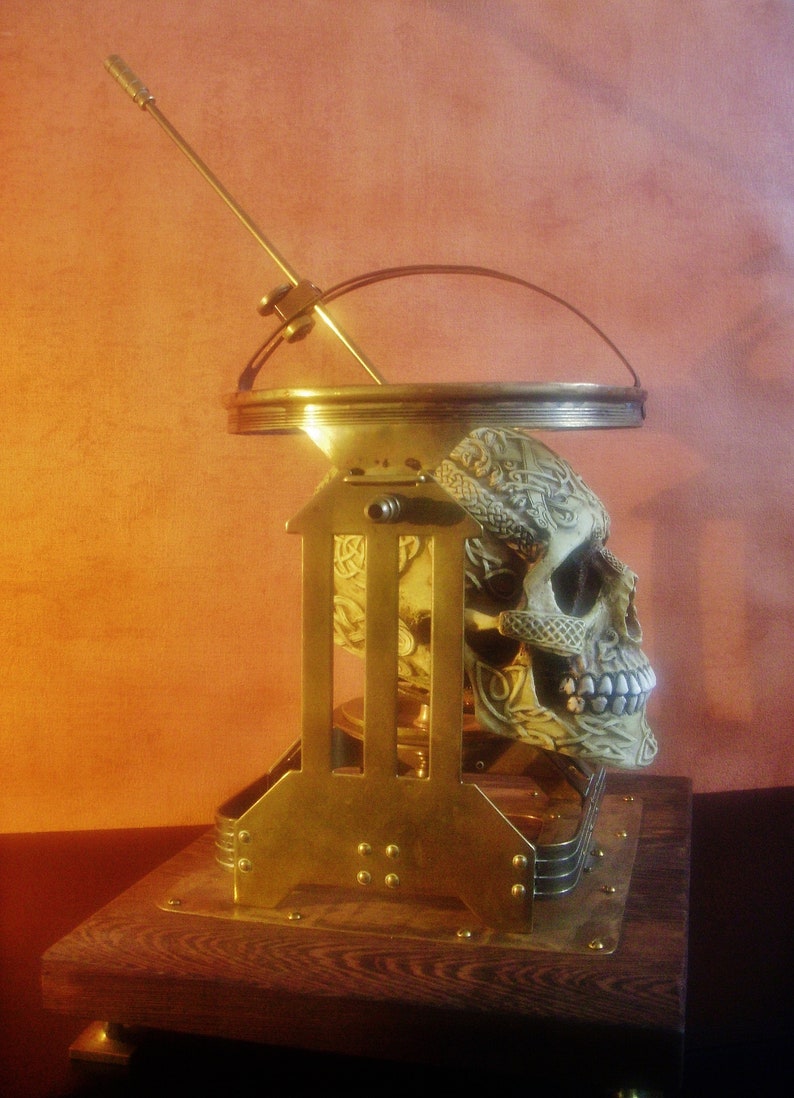 NESCIO Steampunk Craniometer with Celtic Knotwork Skull image 3