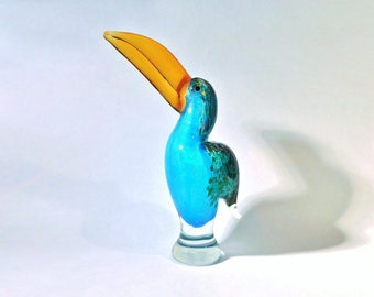 1970s Murano Art Glass 11.8&quot; Toucan Sculpture