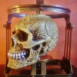 NESCIO Steampunk Craniometer with Celtic Knotwork Skull image 7