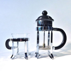1990s Bodum Chambord &#39;Coffee for One&#39; Set - French Press Cafetière and Cup