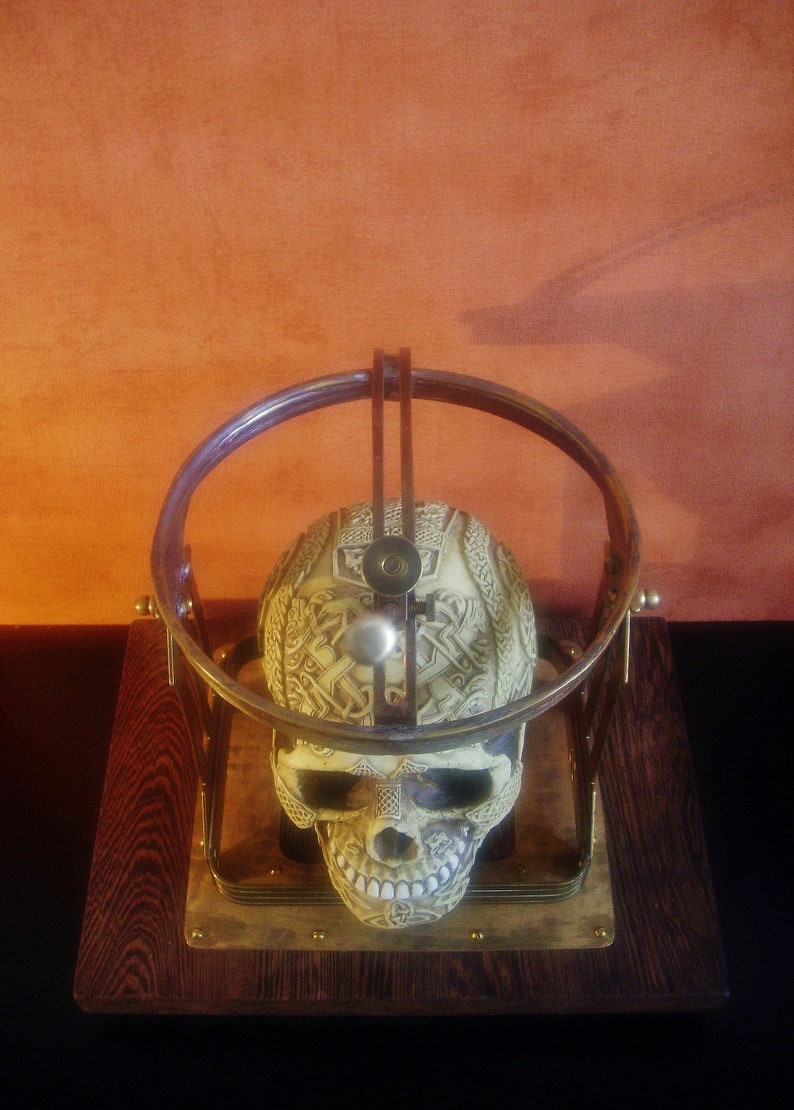 NESCIO Steampunk Craniometer with Celtic Knotwork Skull image 9