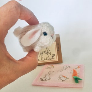 One very very cute hand knitted bunny