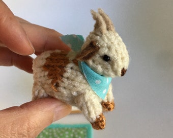 Hand knitted little goat.