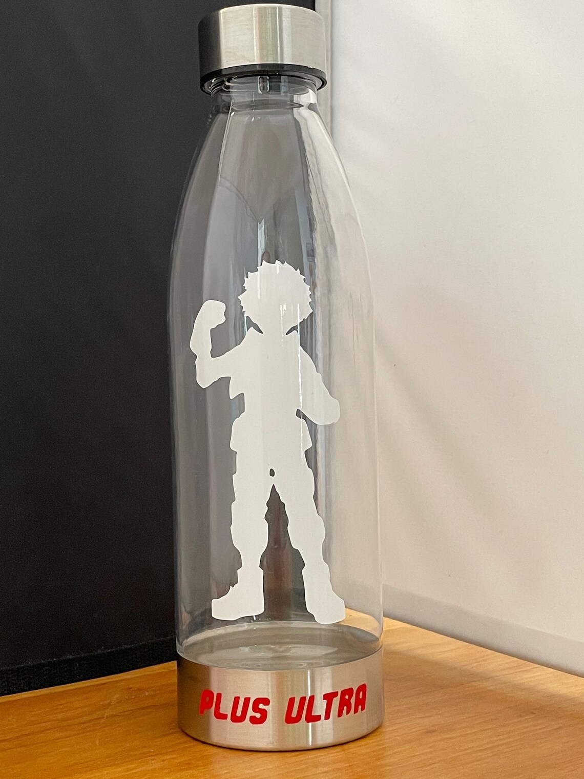 MHA Water Bottle With Silhouette of One of the Show's Main Etsy