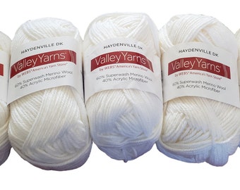 Yarn Lot - Valley Yarns - Haydenville DK - White