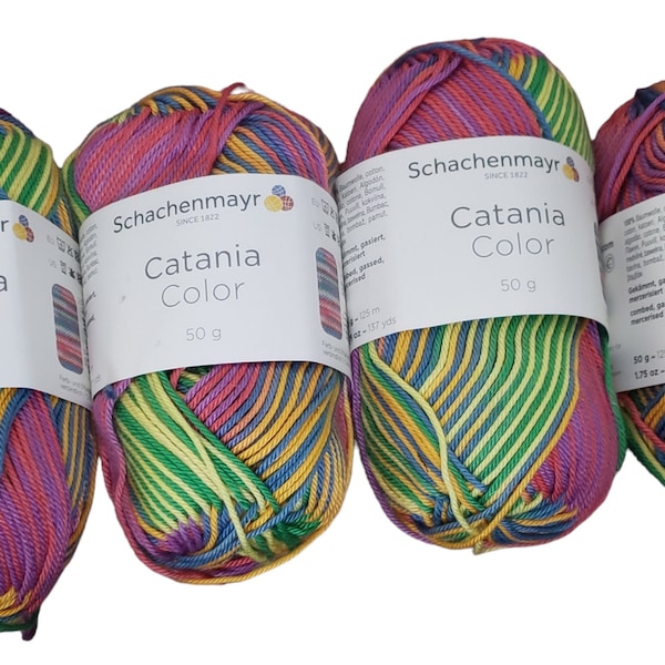 Yarn Lot - Schachenmayr Catania Color - Clown